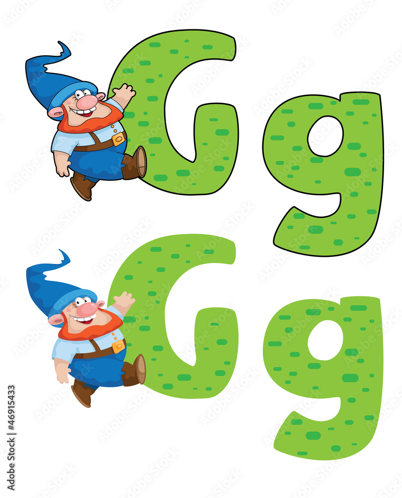 Obraz premium letter G gnome