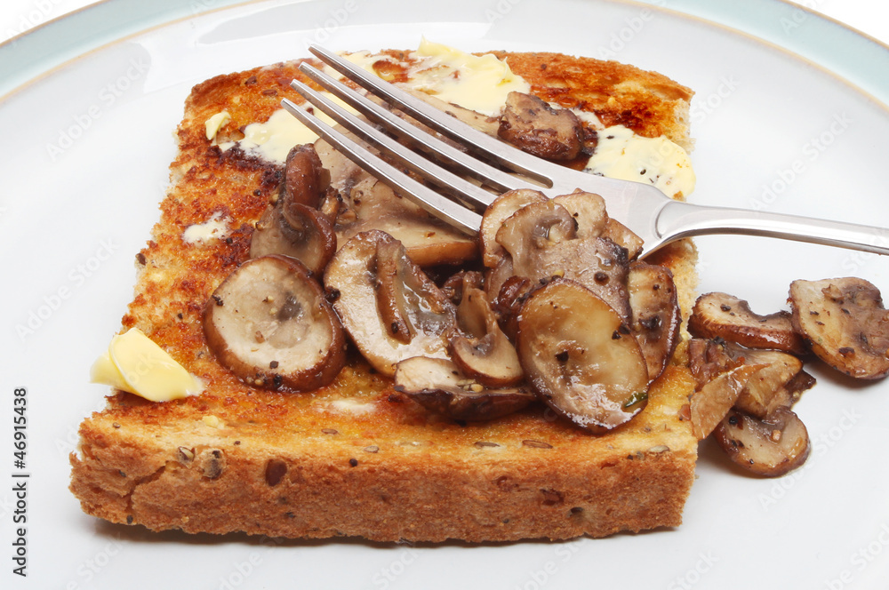Mushrooms on toast
