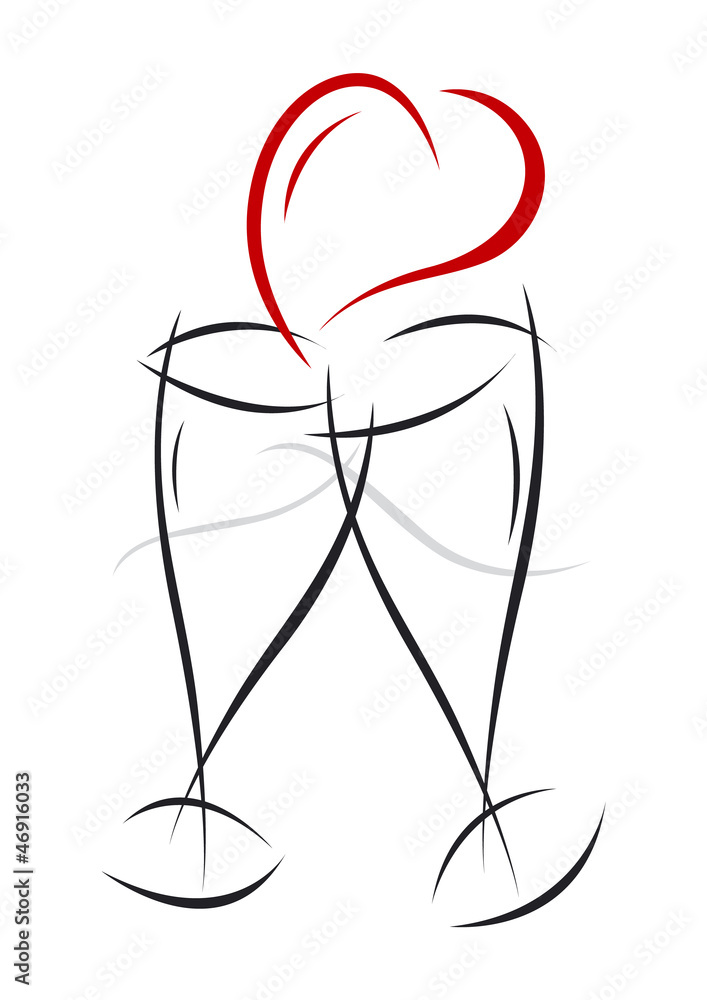 Champagne Glasses Design