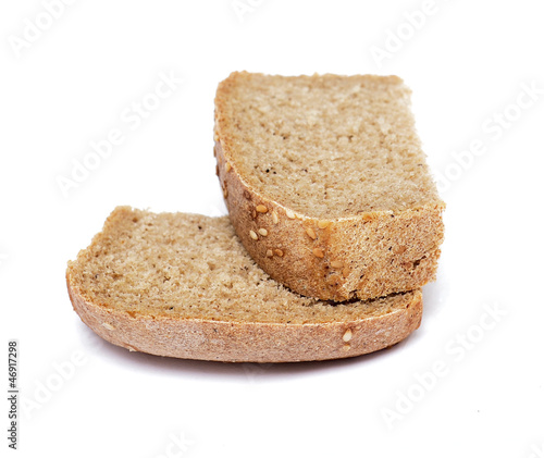 Rye bread isolatet on white background