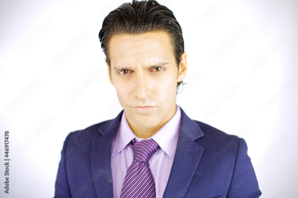 Angry businessman closeup