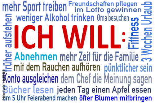 Vorsätze Ich will  #121117-svg004