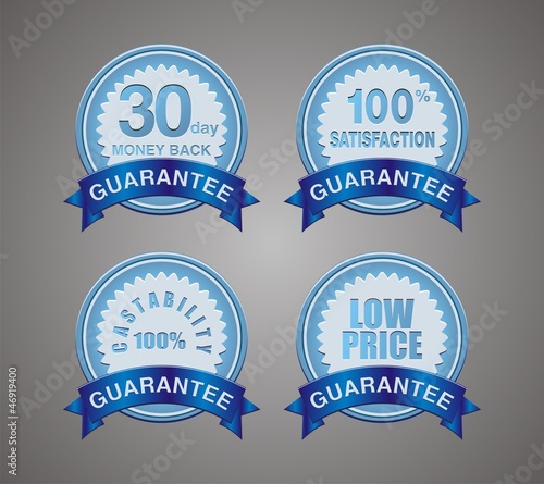 guarantee badge blue