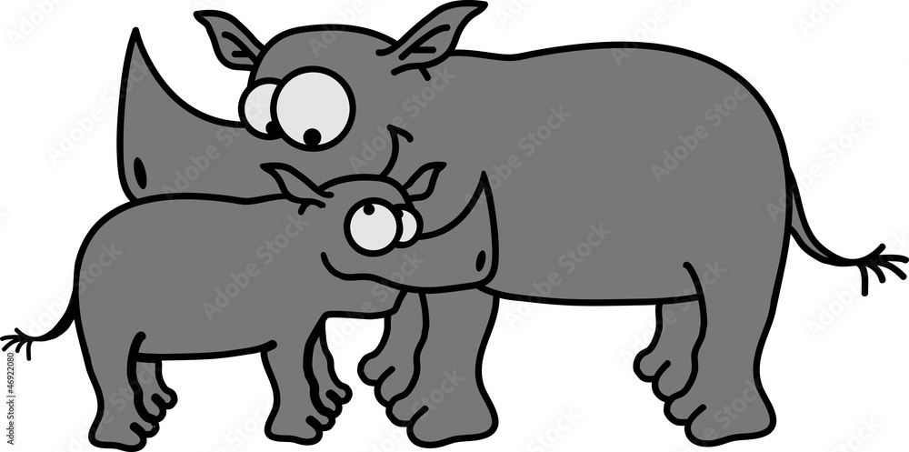 Obraz premium nashörner