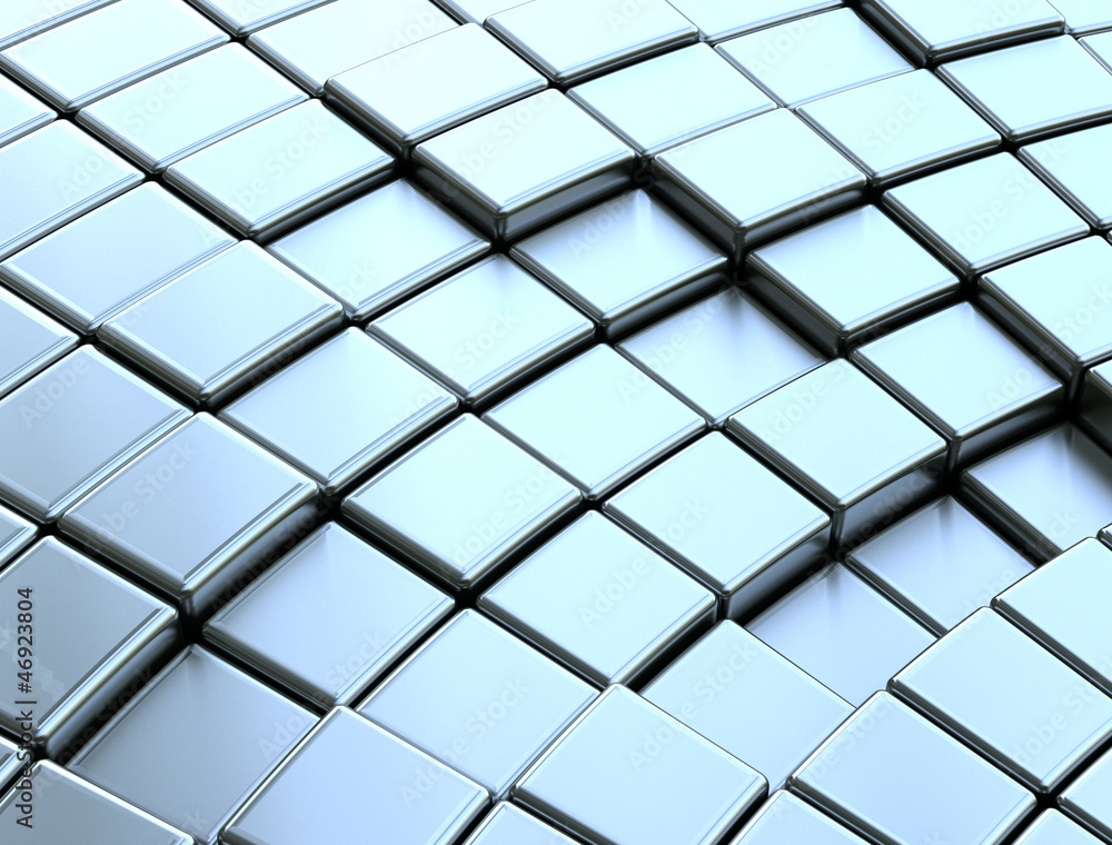 Abstract metal cubes background Abstract metal cubes background