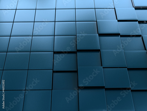 3D abstract cubes building concept