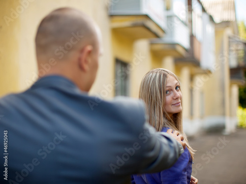 Man trying to get acquainted with woman