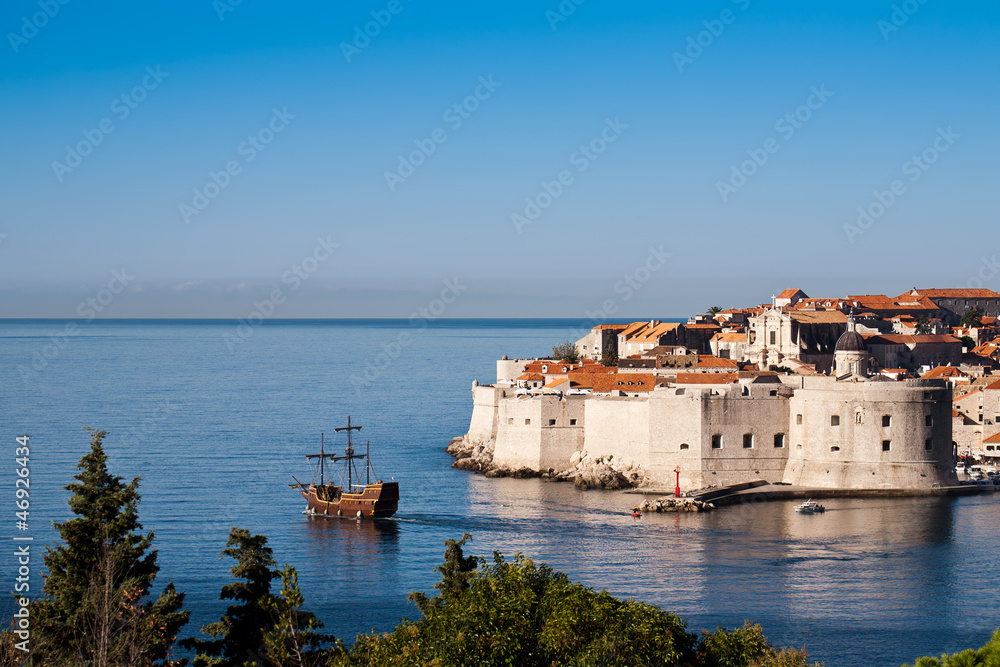 World heritage Old town of Dubrovnik, Europe, Adriatic sea