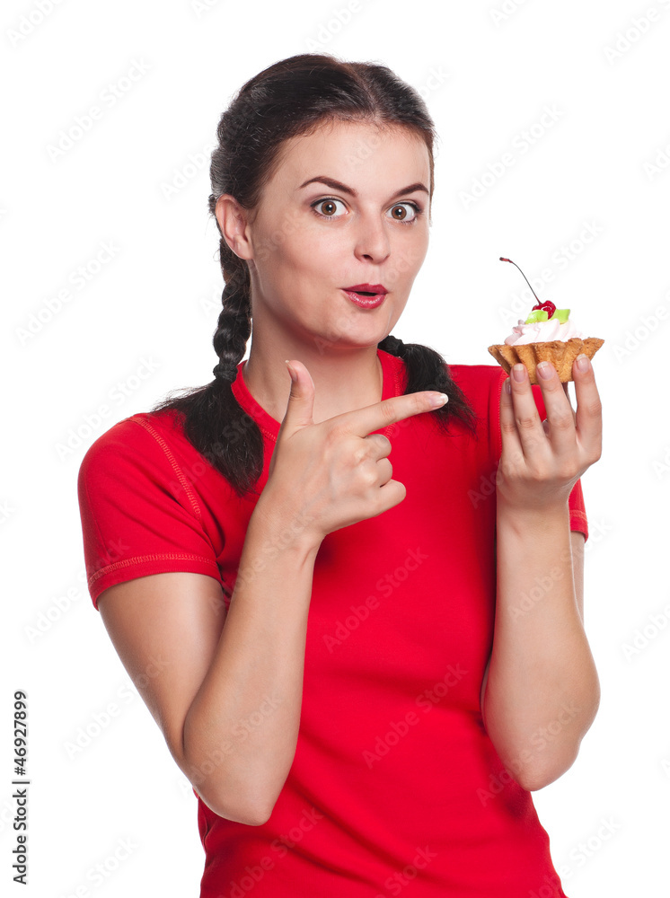 Girl with cake