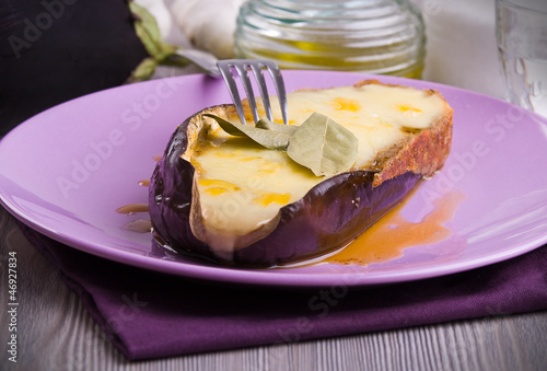 Tableau sur toile Stuffed eggplant.