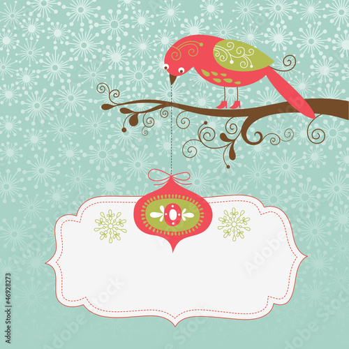 Greeting Christmas and New Year's card