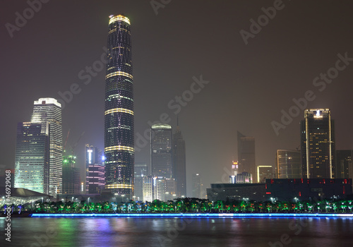 Guangzhou International Finance Center, Pearl river, China photo