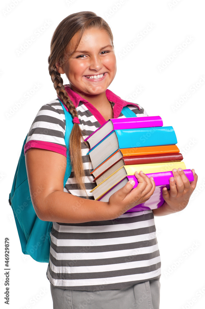 Girl with books Girl with books