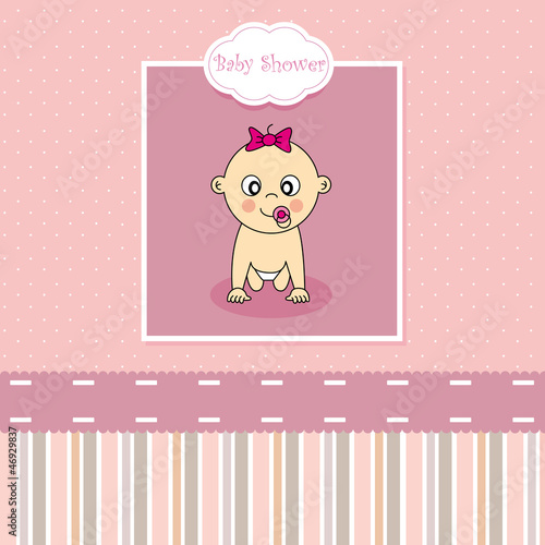 Tarjeta nacimiento bebe niña