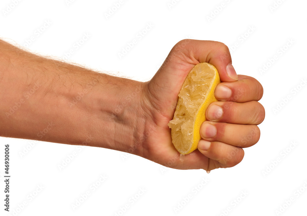 Hand with lemon Hand with lemon