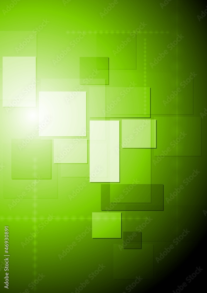 Obraz premium Bright green abstract tech design