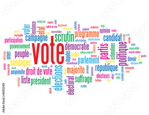 Nuage de Tags "VOTE" (élections bulletin suffrage droit devoir)