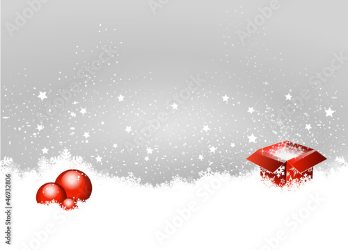 Grey Christmas Background Present
