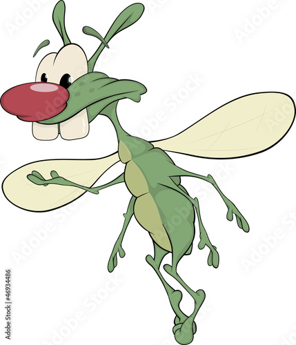 green insect cartoon