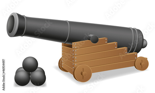 antique cannon vector illustration