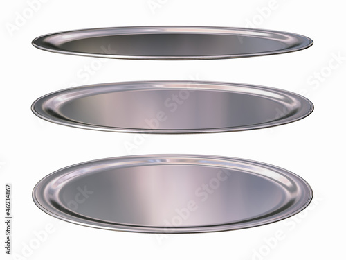 oval, silver plate