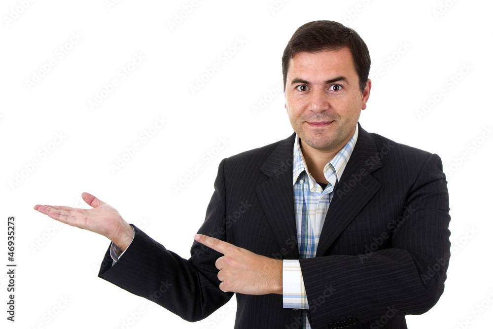young business man portrait in white background young business man portrait in white background