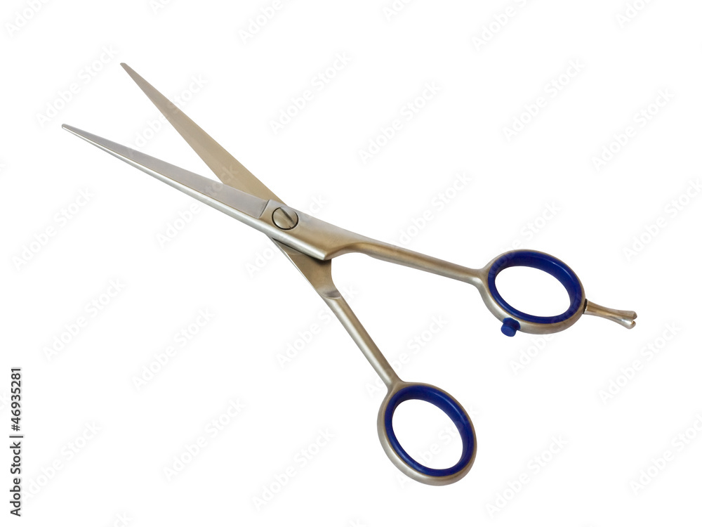Professional hairdressing scissors isolated on white Professional hairdressing scissors isolated on white
