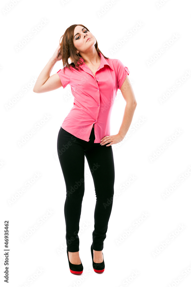 Beautiful woman posing in studio Beautiful woman posing in studio