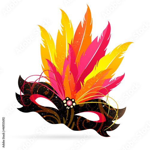 Vector Illustration of a Venetian Mask