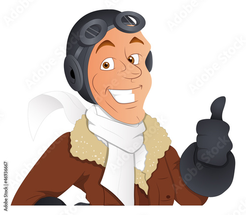 Pilot - Vector Character Illustration