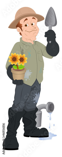 Gardener - Vector Character Illustration