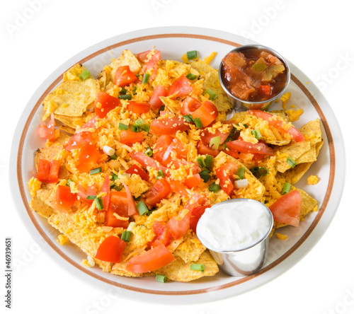 Plate of Nachos with Cheese