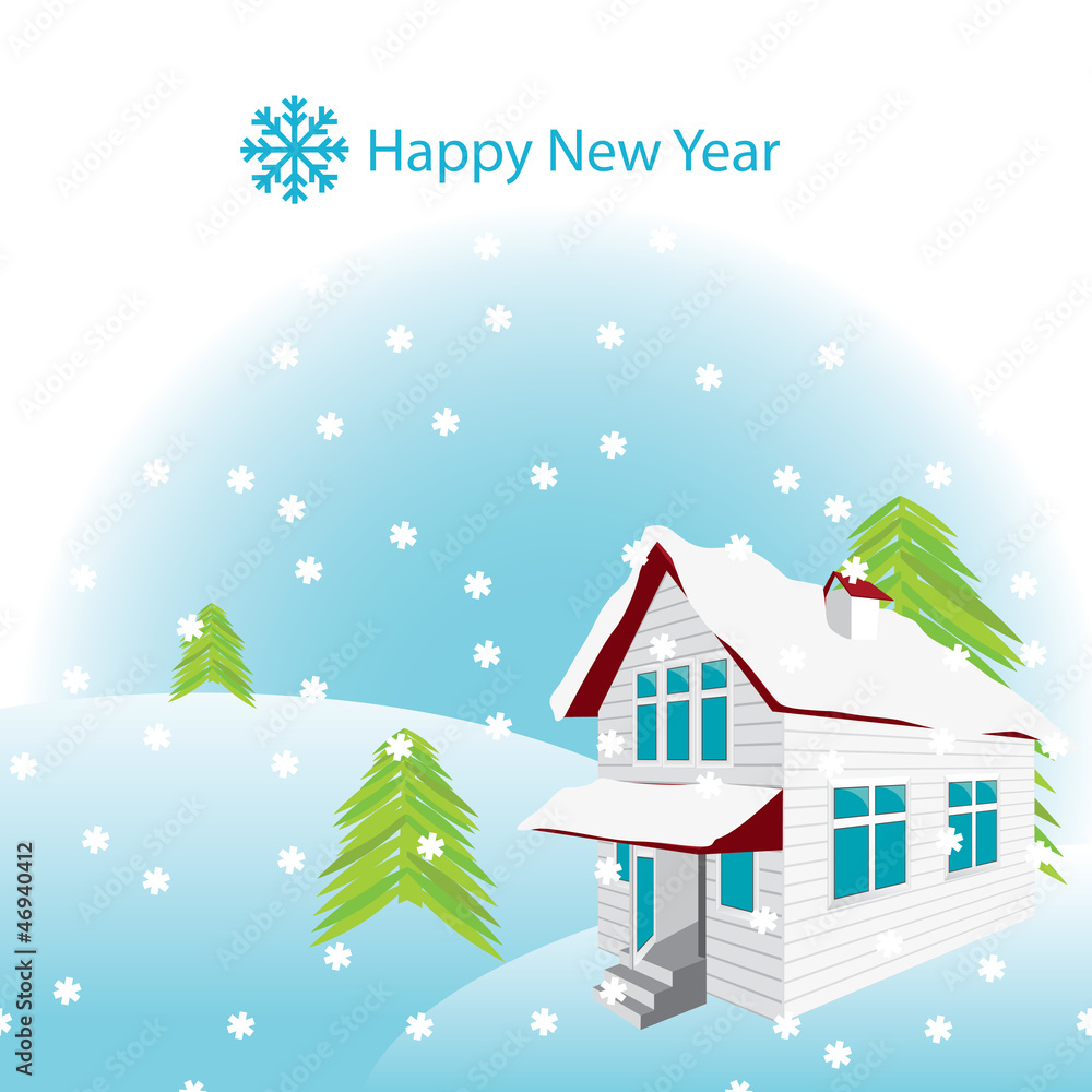 Fototapeta premium vector New Year card