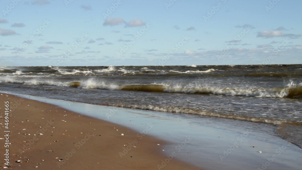 Storm on Baltic sea at the Kolka cape. Storm on Baltic sea at the Kolka cape.