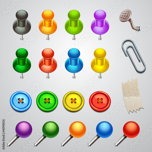 colorful push pin