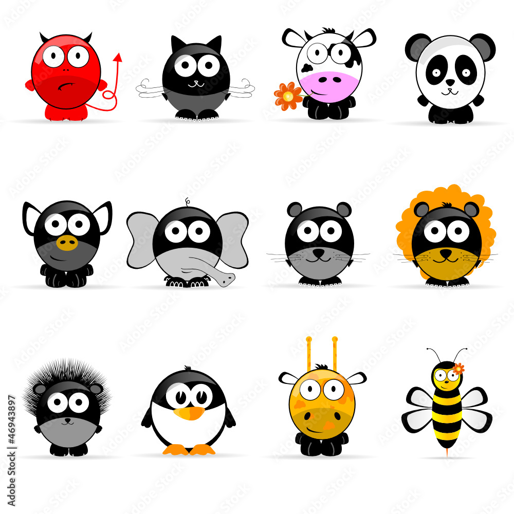 Obraz premium sweet and cute animal vector illustration