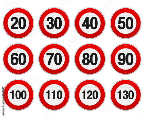 Speed Limit Sign Set