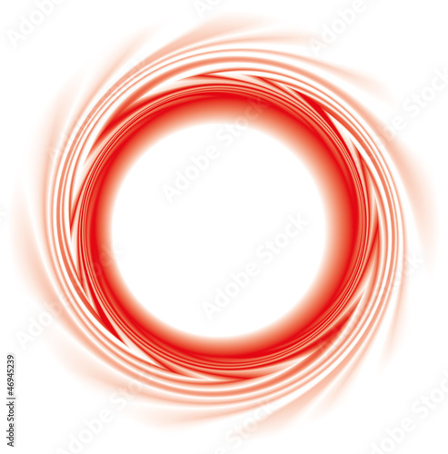 Vector background. Abstract round frame of red stripes
