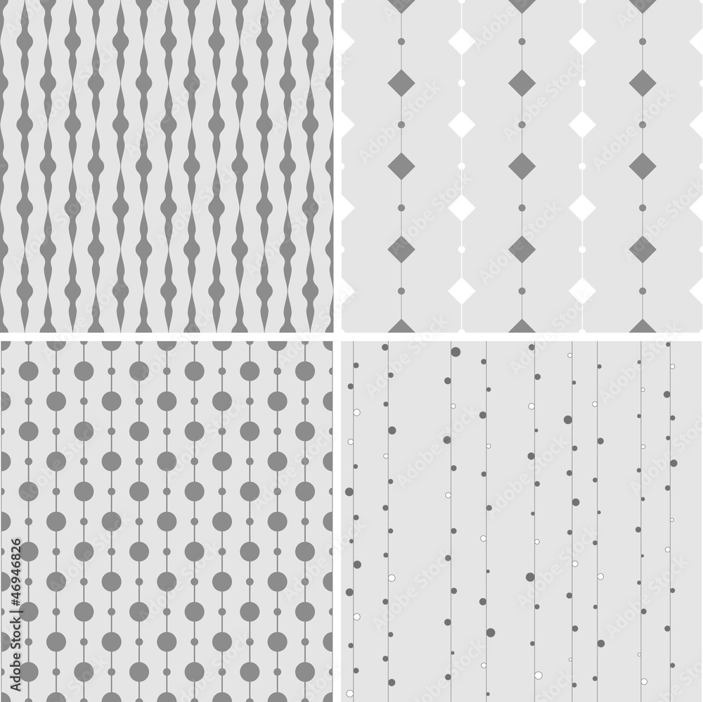 Seamless pattern with squares and circles on lines