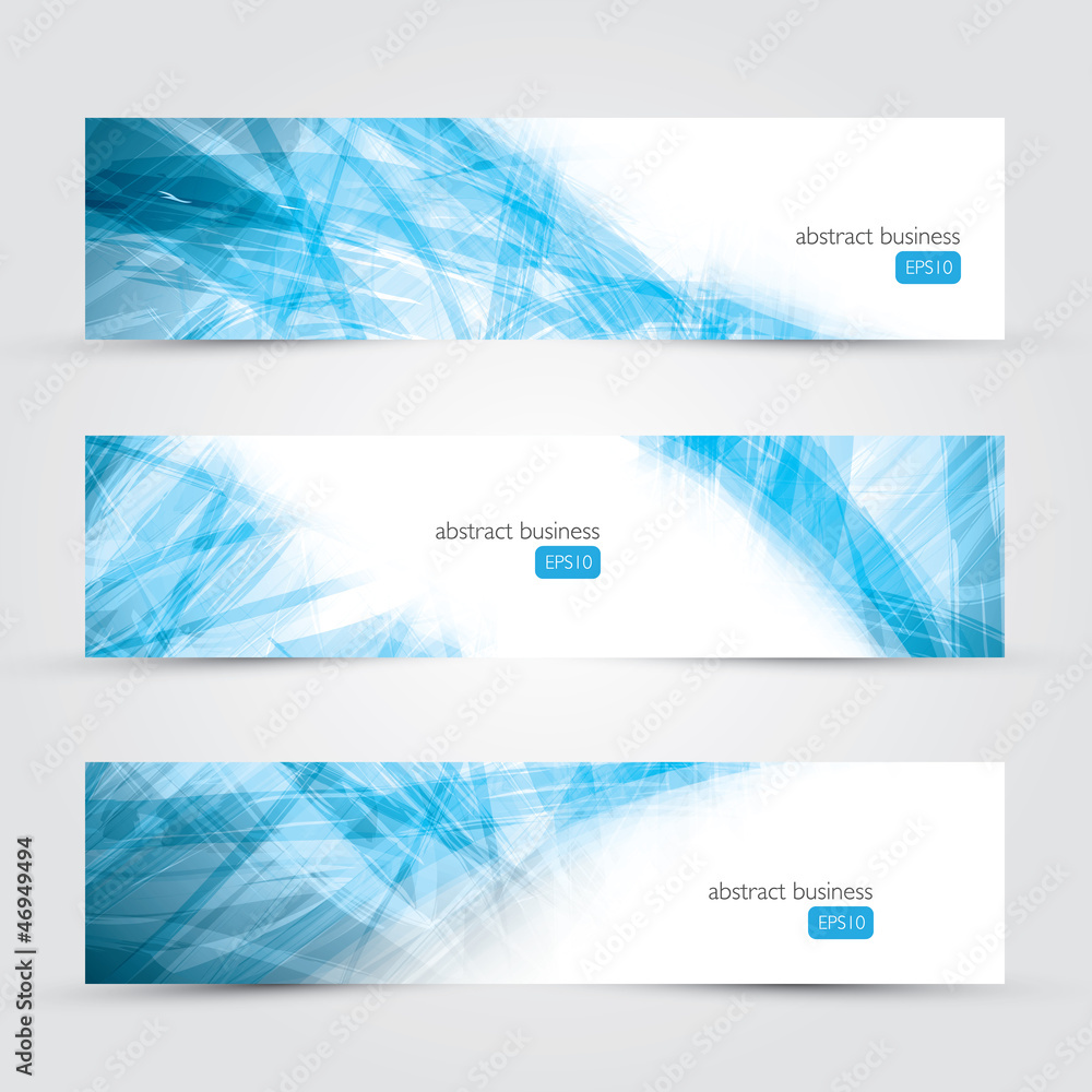 Three abstract business banner backgrounds vector eps10