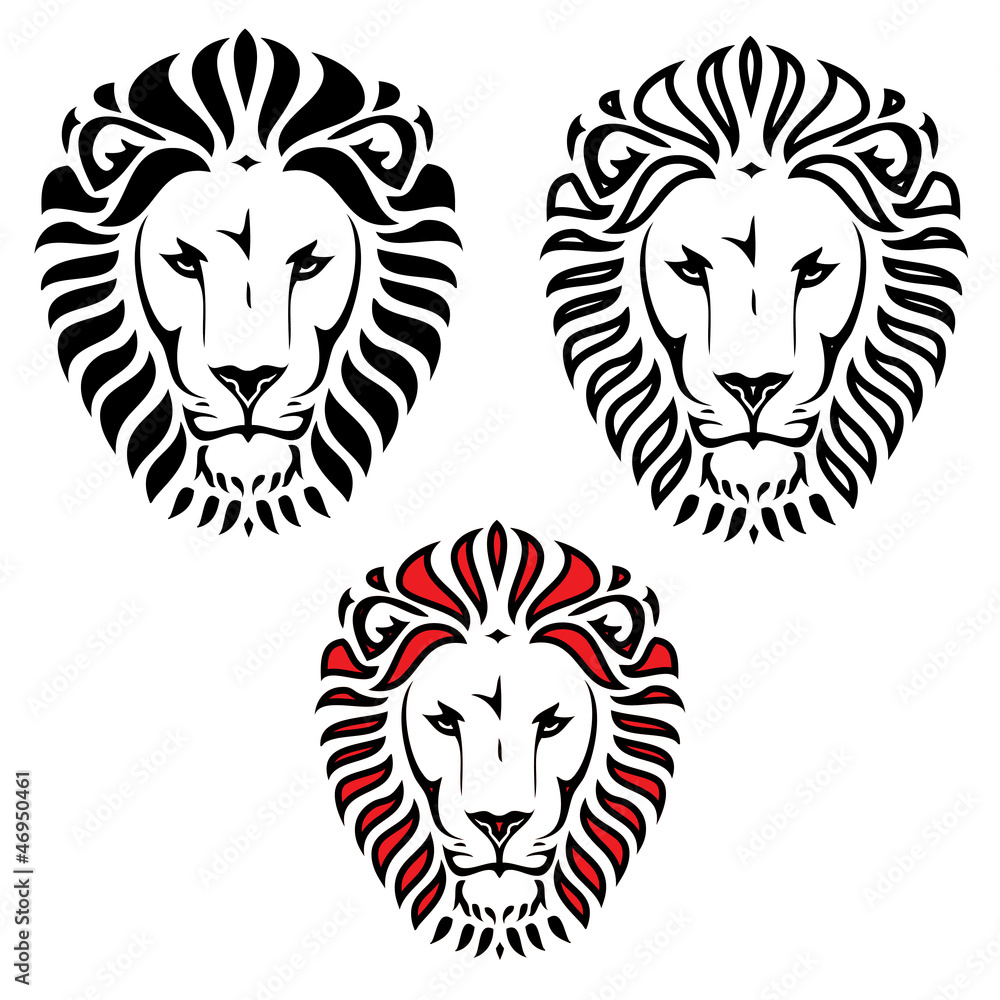 Obraz premium Lion head tattoo