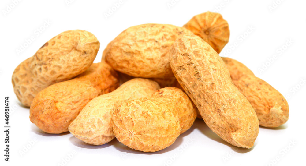 Peanuts in shell isolated on white background Peanuts in shell isolated on white background