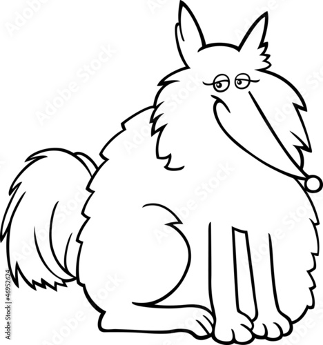 eskimo dog cartoon for coloring