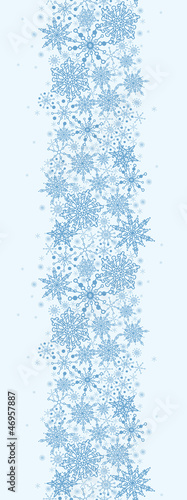 vector Colorful Snowflake Texture Vertical Seamless Pattern