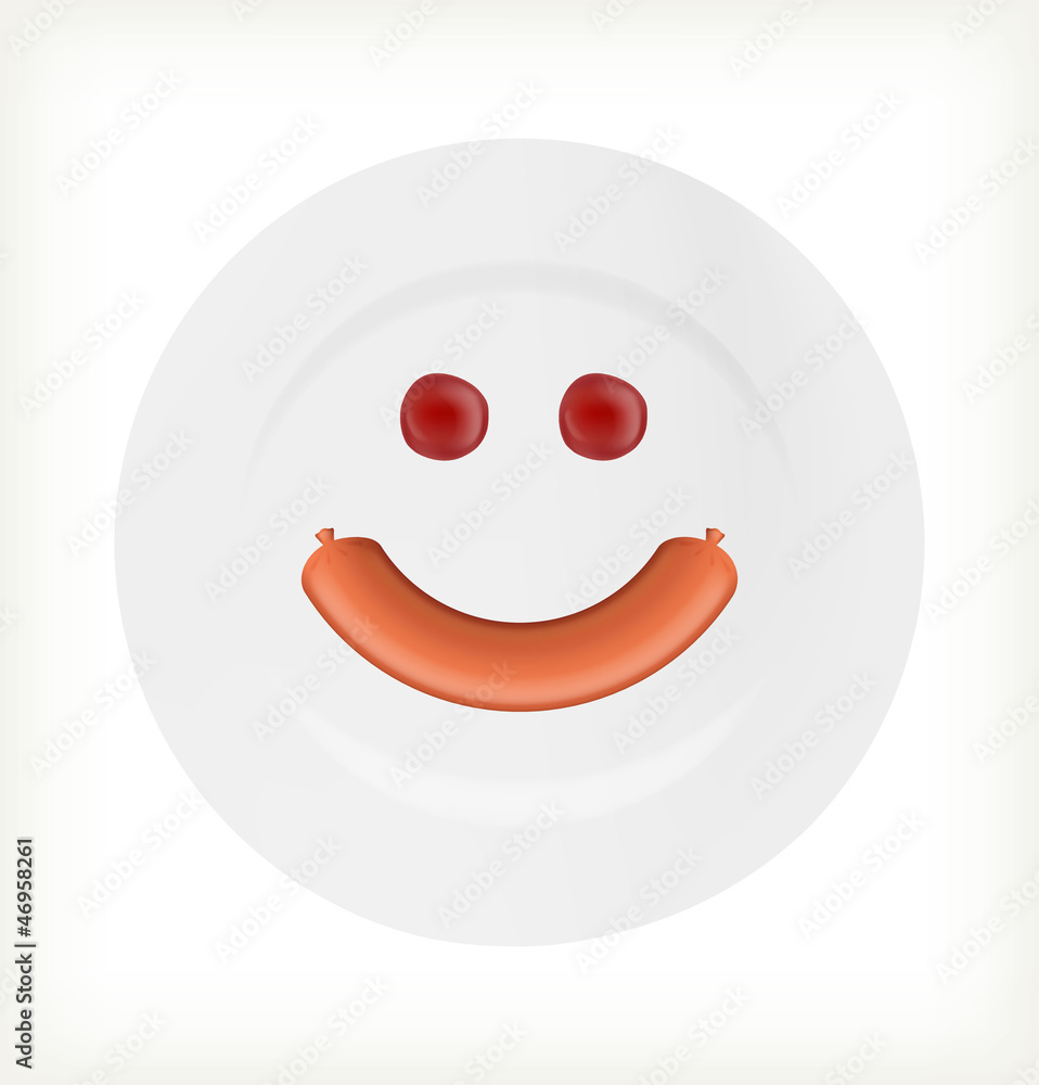 Obraz premium Sausage on a plate