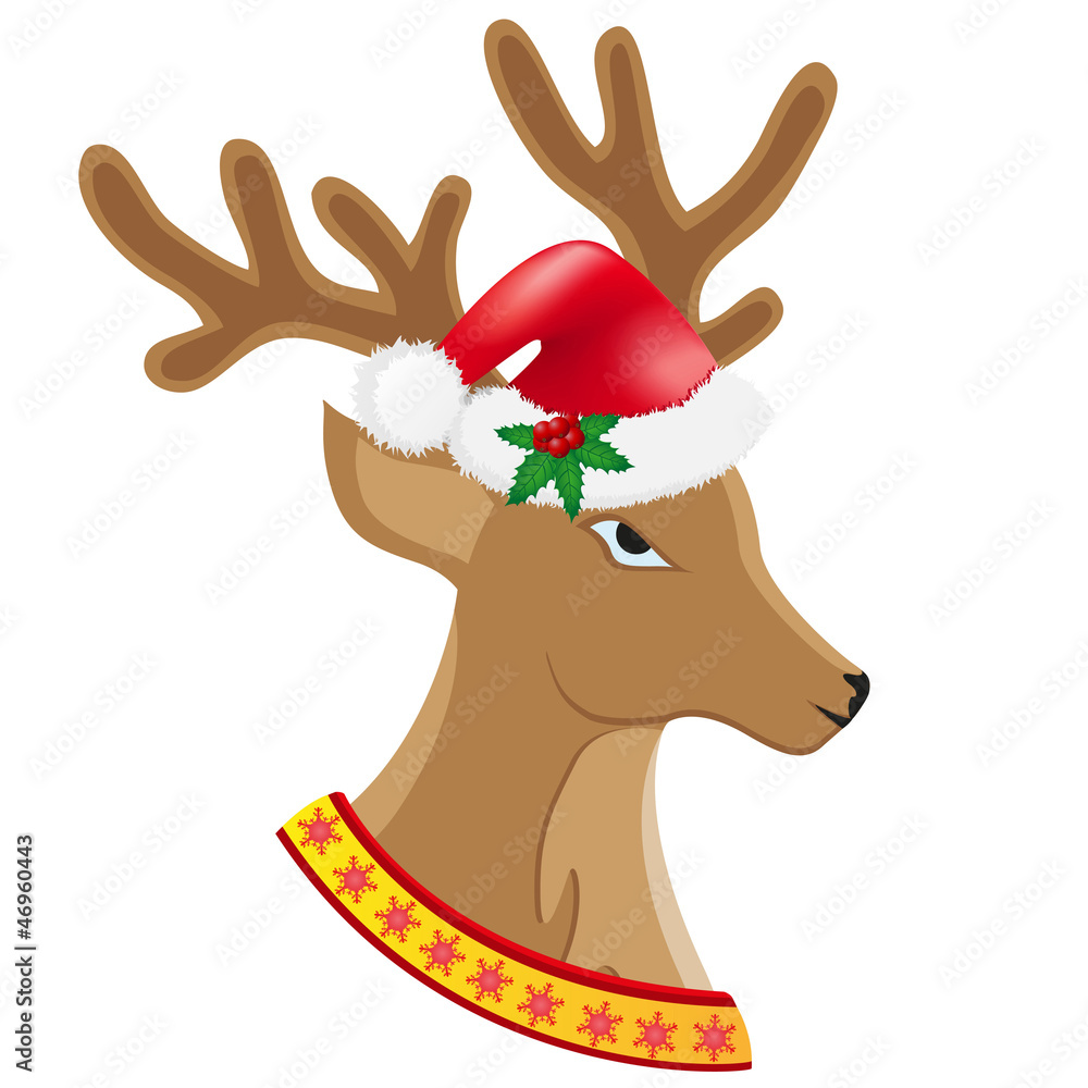 christmas deer illustration