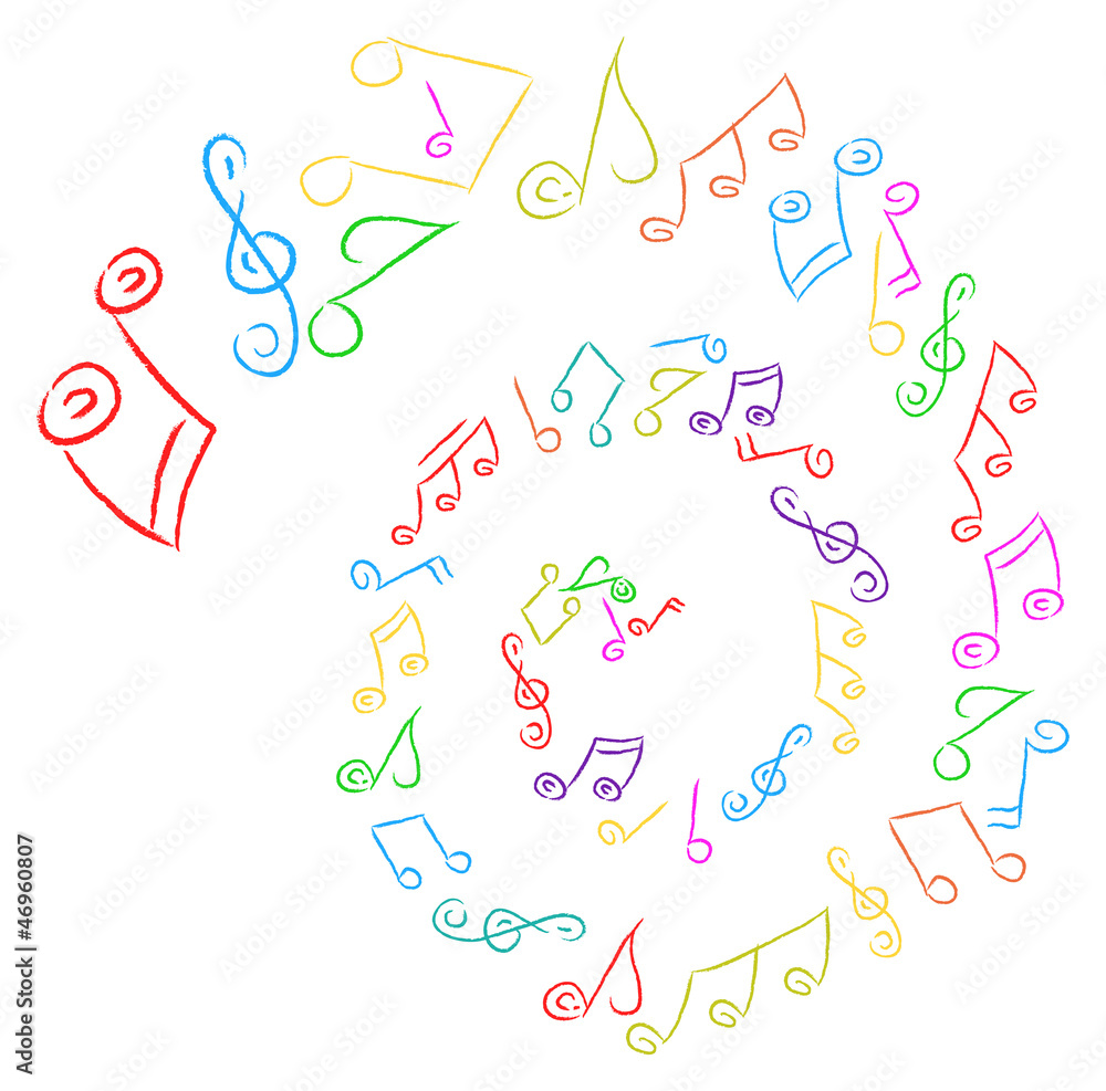 vector colorful music note illustration