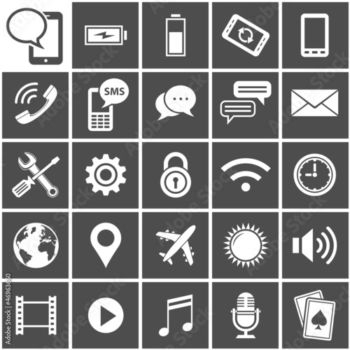 Mobile Interface Icons