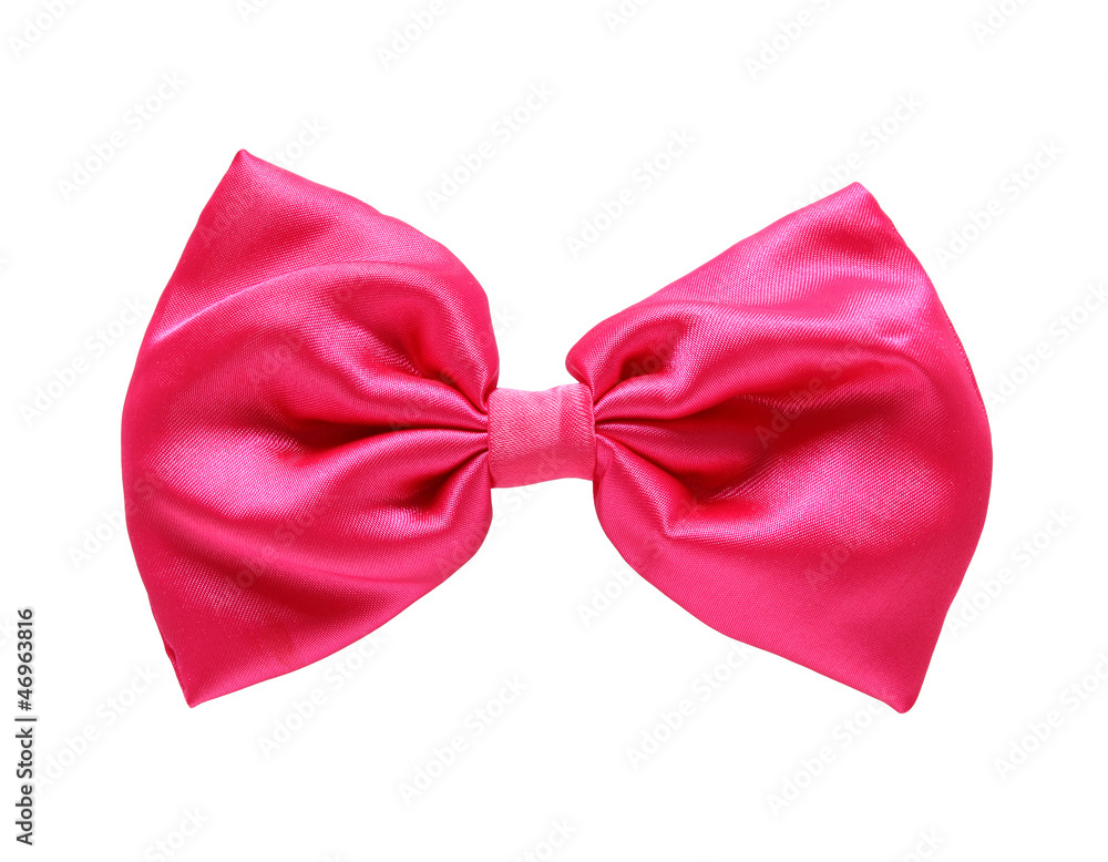 Red satin gift bow. Ribbon. Isolated on white with clipping path Red satin gift bow. Ribbon. Isolated on white with clipping path
