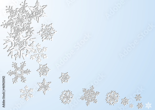 snowflake  on blue background 1